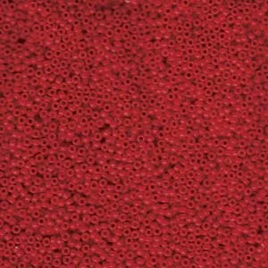 15/0 Miyuki Rounds Opaque Red Luster 8.2 grams