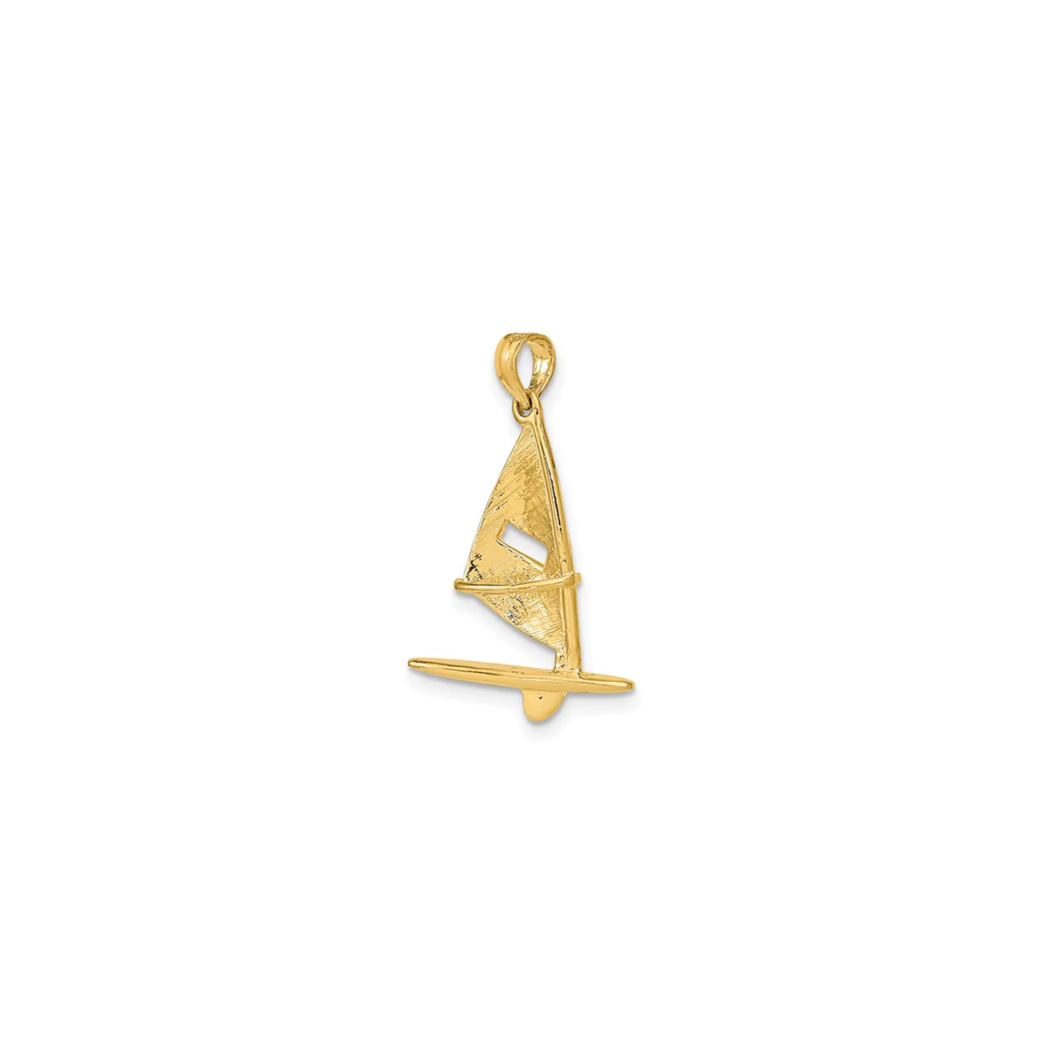 3-D Windsail Surfing Board Charm (14K)