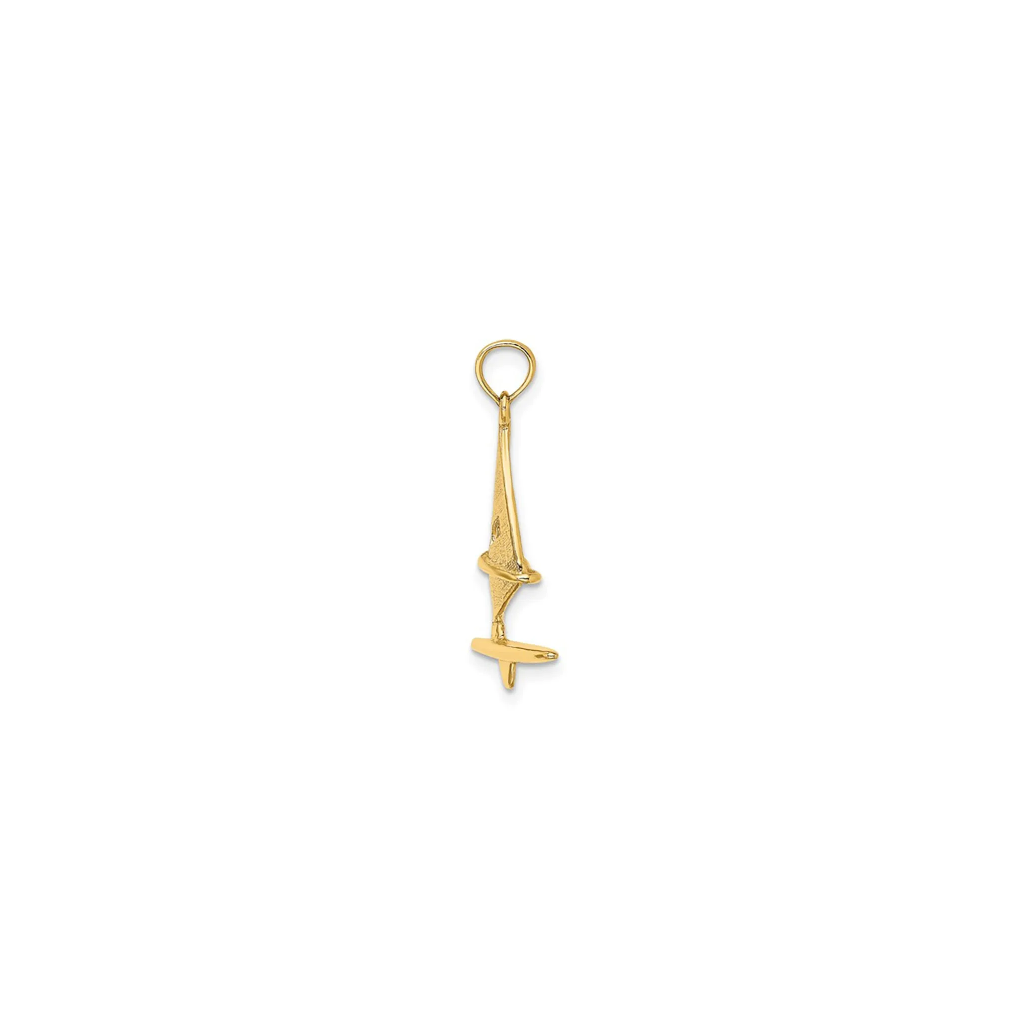 3-D Windsail Surfing Board Charm (14K)