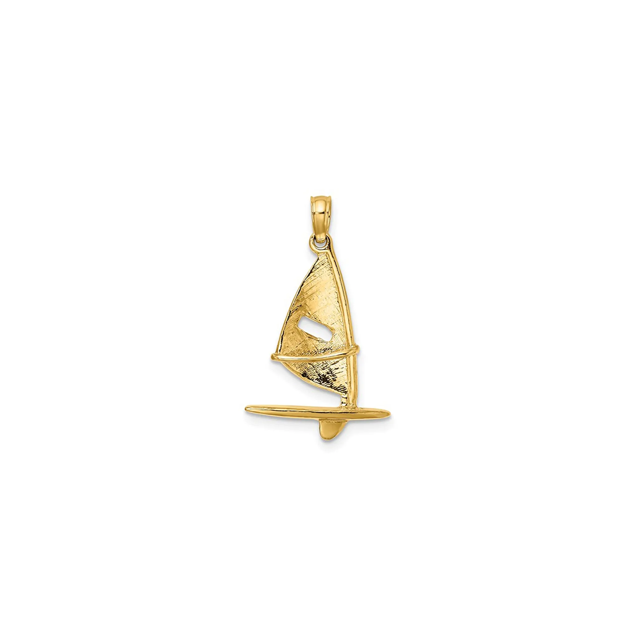 3-D Windsail Surfing Board Charm (14K)