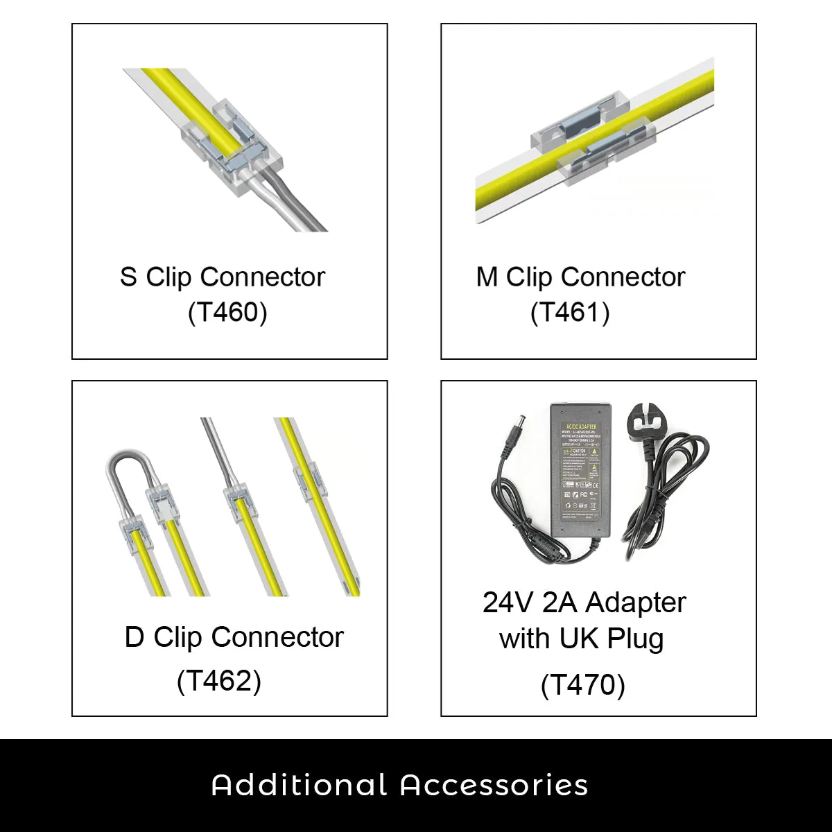 5 Meter 24V LED COB Strip 6000K IP65 (Power Supply Not Included)