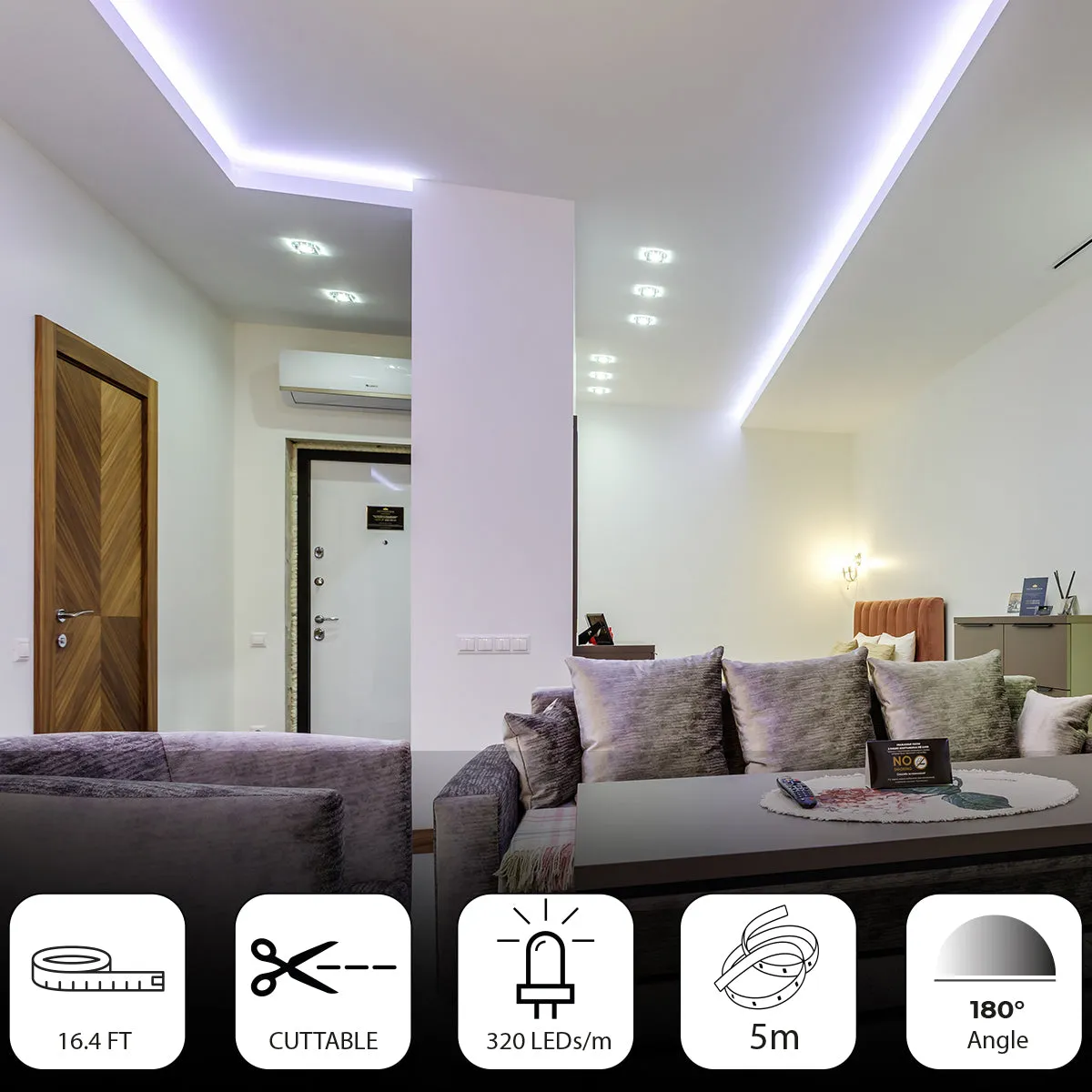 5 Meter 24V LED COB Strip 6000K IP65 (Power Supply Not Included)