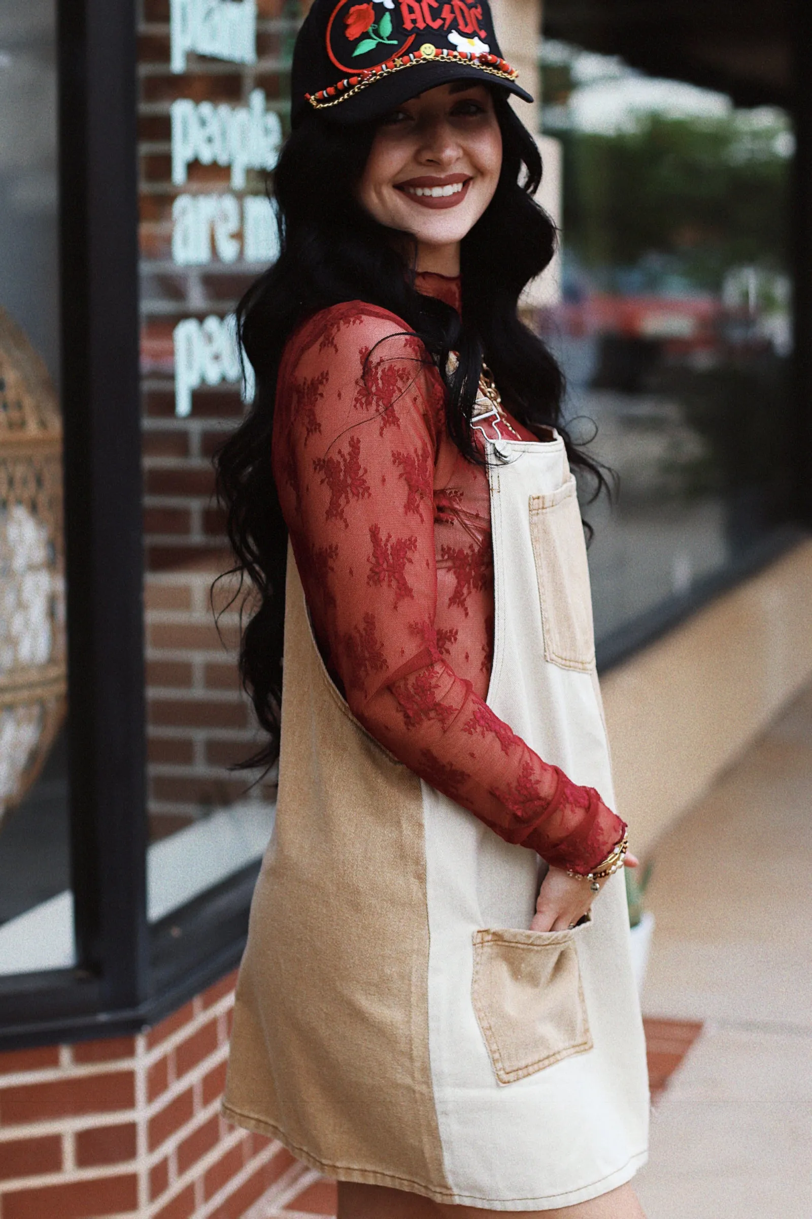 580 Lace Layering Top   Wine