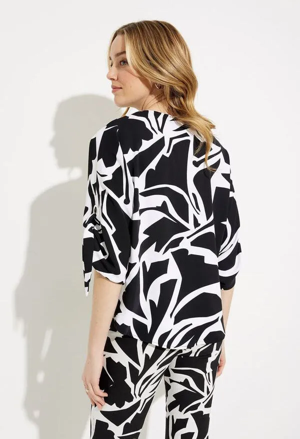 Abstract Print V-neck Tunic