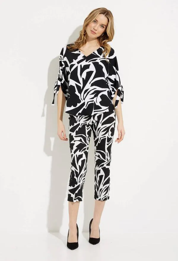 Abstract Print V-neck Tunic