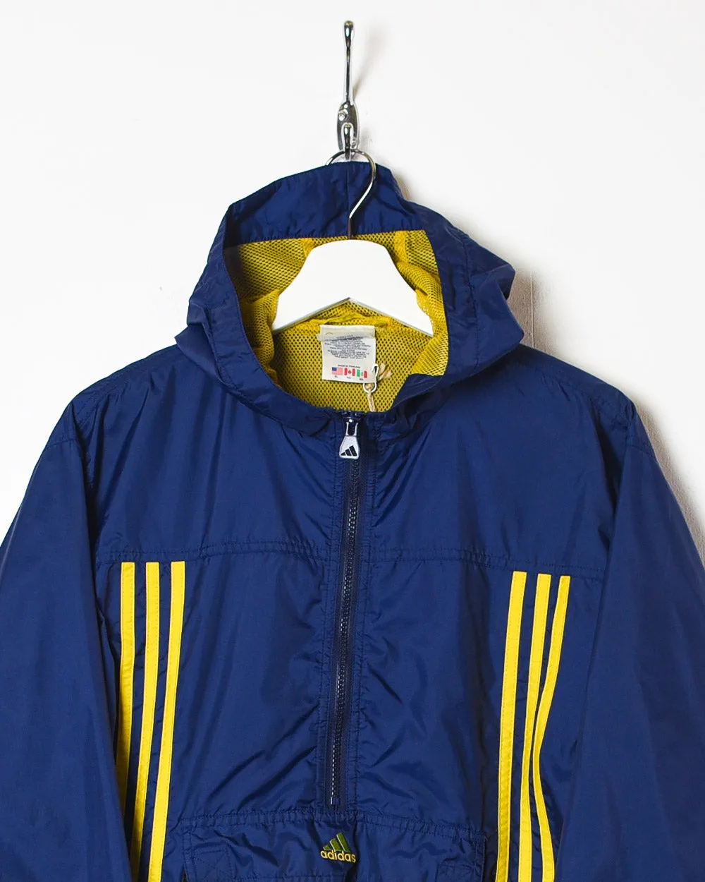 Adidas 1/4 Zip Hooded Windbreaker Jacket - X-Large