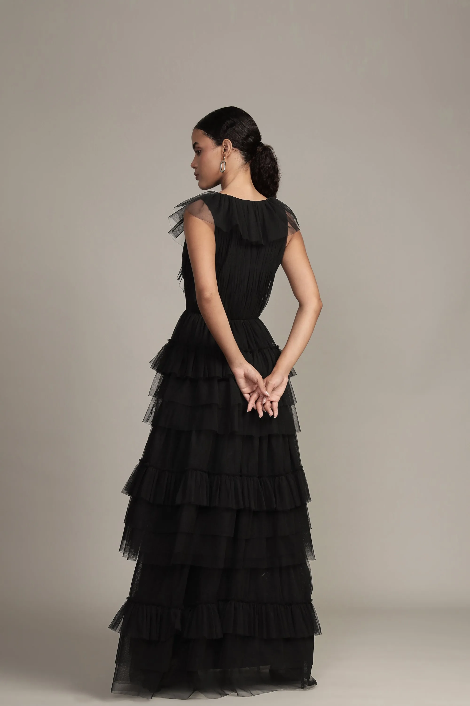 Alexandra Black Tulle Maxi Dress