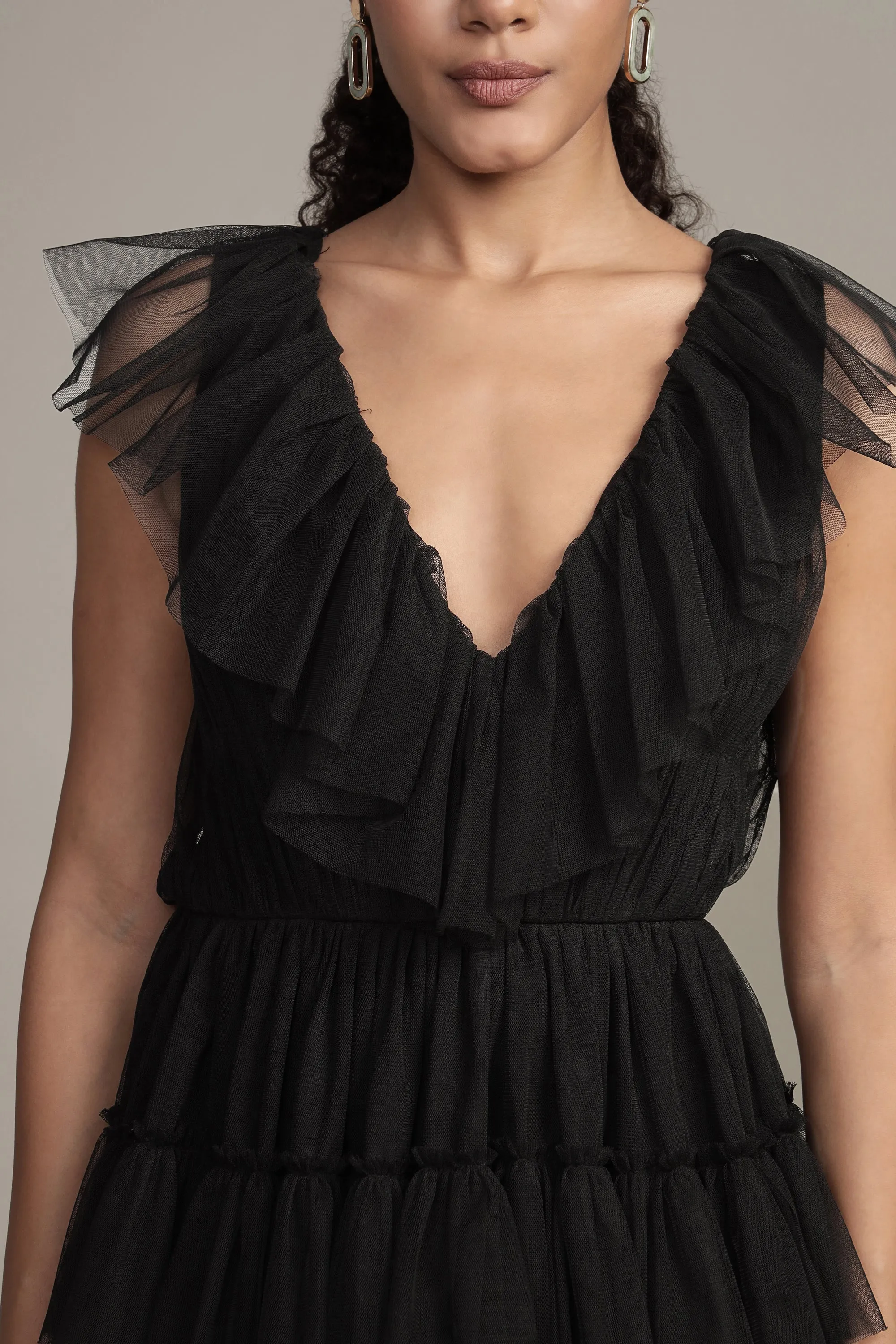 Alexandra Black Tulle Maxi Dress