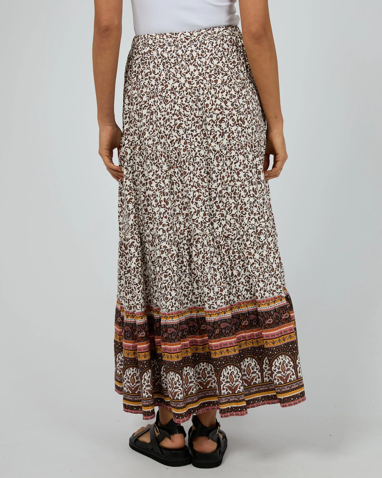 All About Eve Honey Floral Maxi Skirt Print