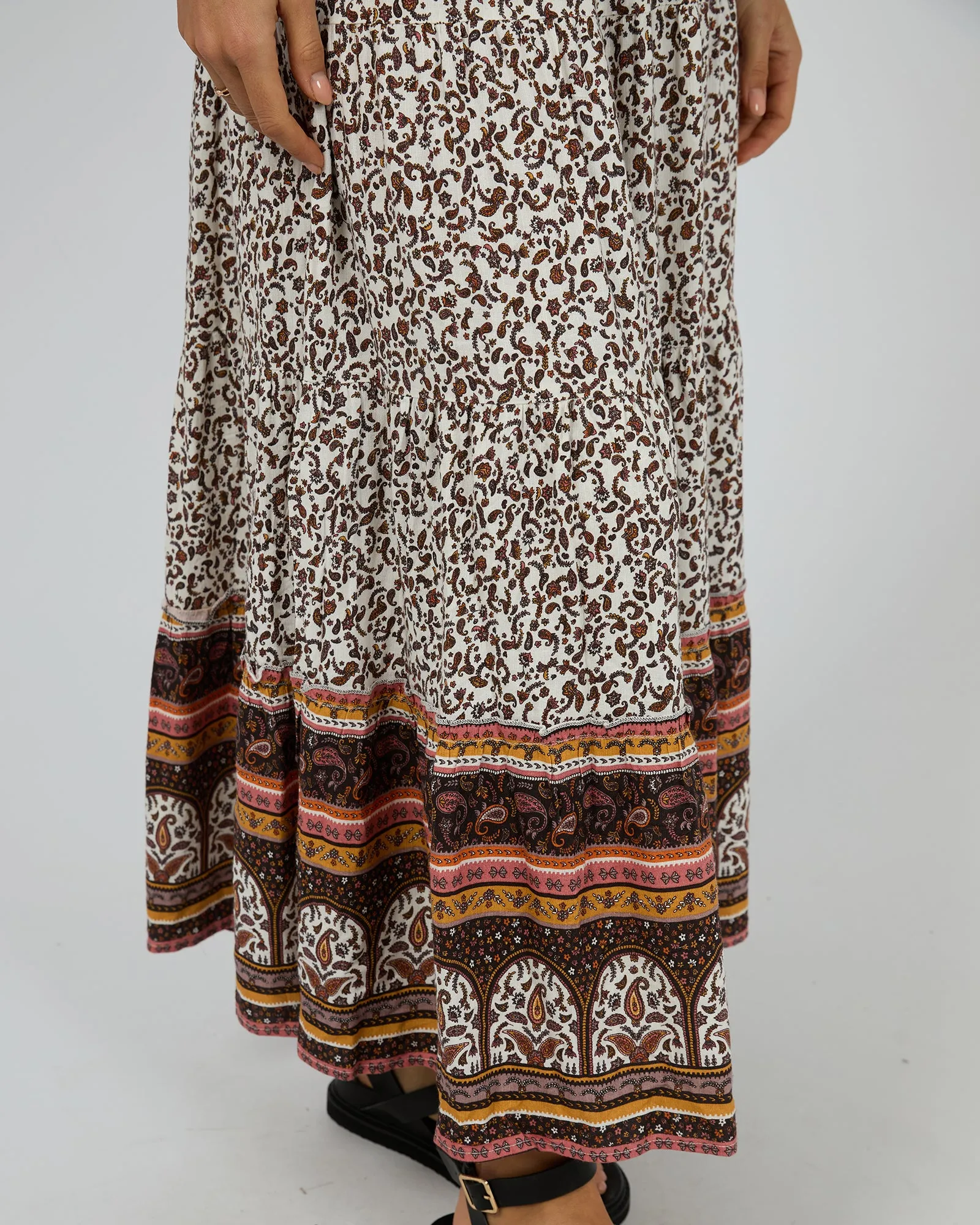All About Eve Honey Floral Maxi Skirt Print