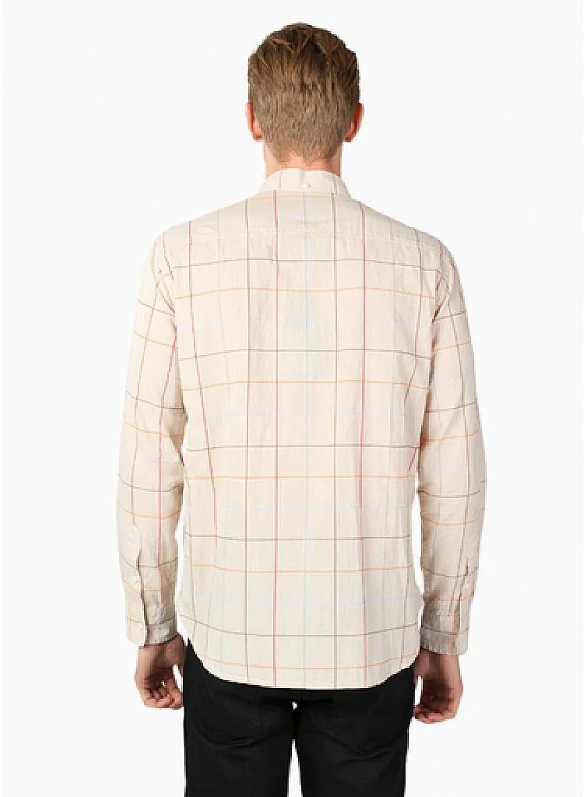 Almont Check Long Sleeve Buttondown Shirt Tan