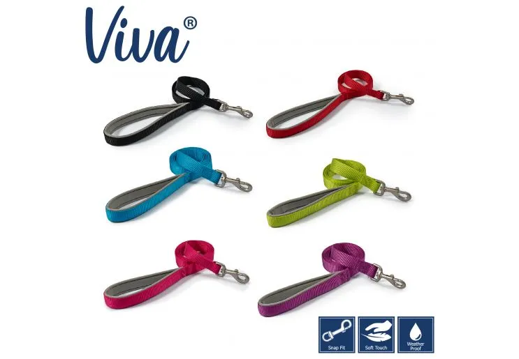 Ancol - Viva Nylon Padded Snap Lead - Pink - 100cm x 19mm (Max 50kg)