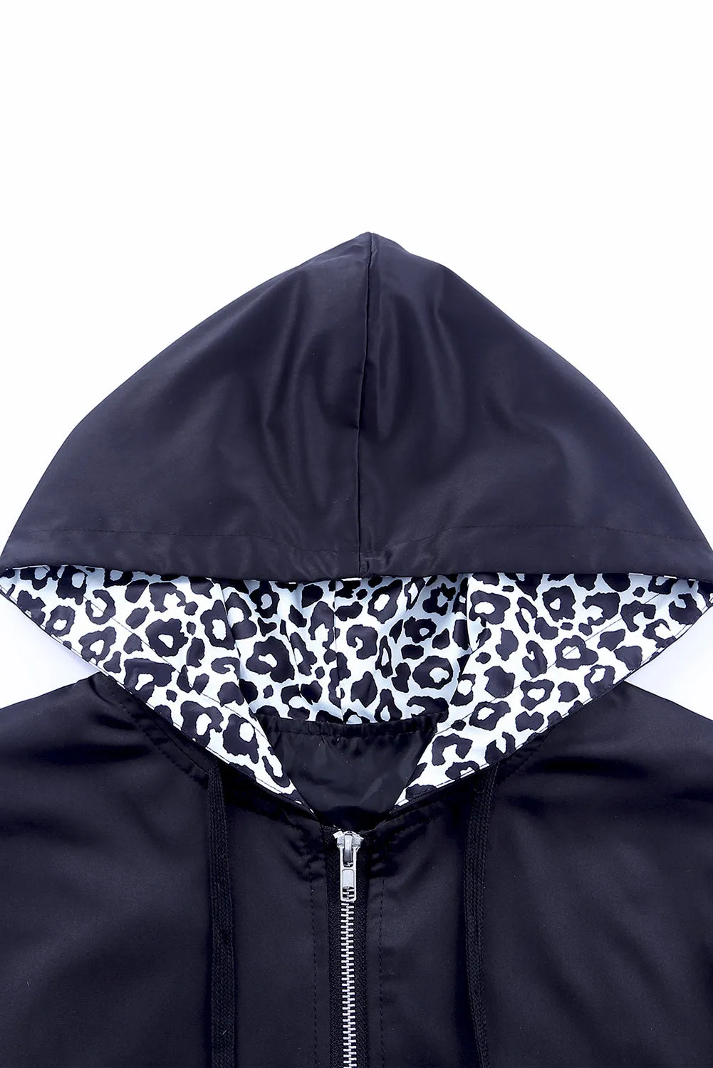 *App Exclusive* Leopard Zip-Up Windbreaker Jacket
