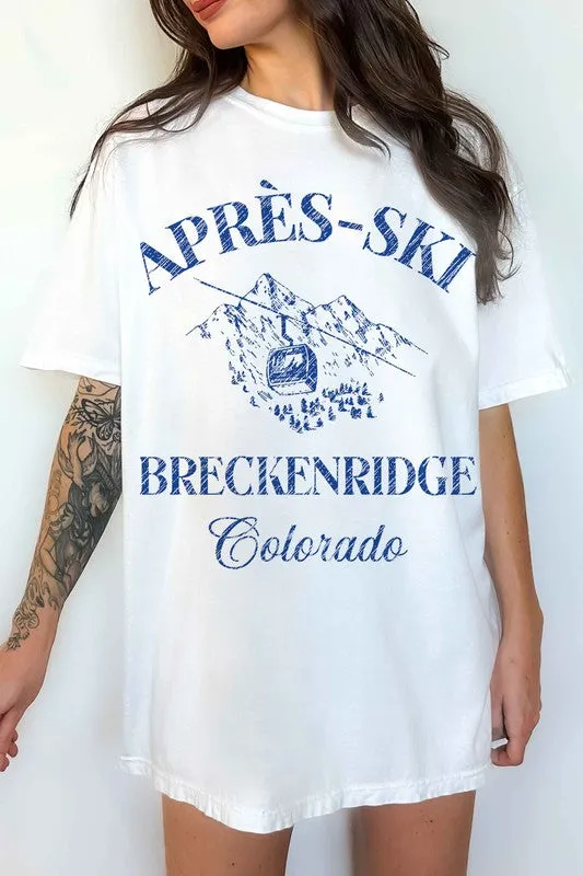 Apres Ski Breckenridge Colorado Oversized Tee