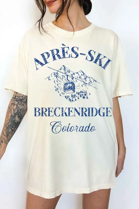 Apres Ski Breckenridge Colorado Oversized Tee