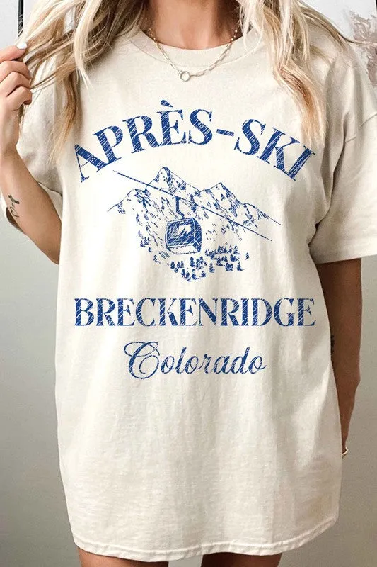 Apres Ski Breckenridge Colorado Oversized Tee
