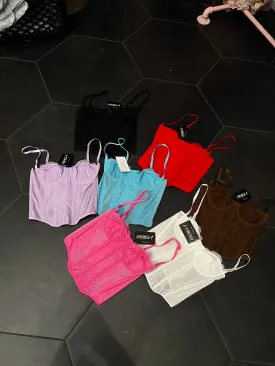 Aria Corset Top (Red)