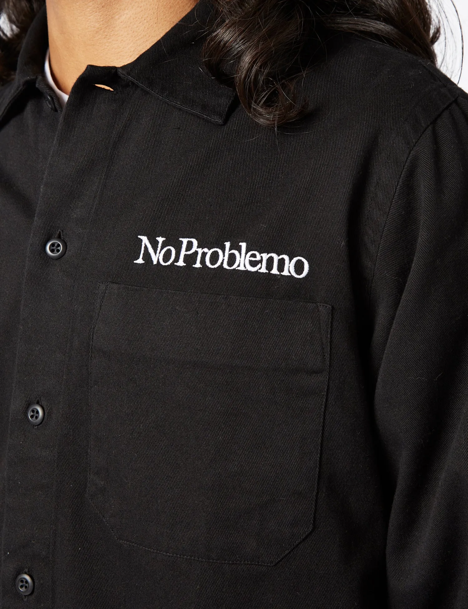 Aries Mini Problemo Uniform Long Sleeve Shirt - Black