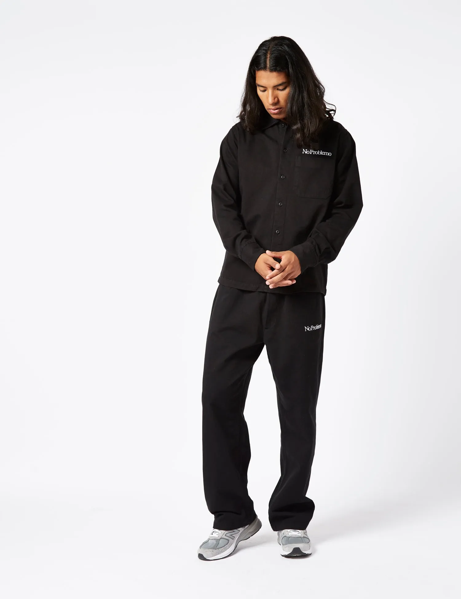 Aries Mini Problemo Uniform Long Sleeve Shirt - Black