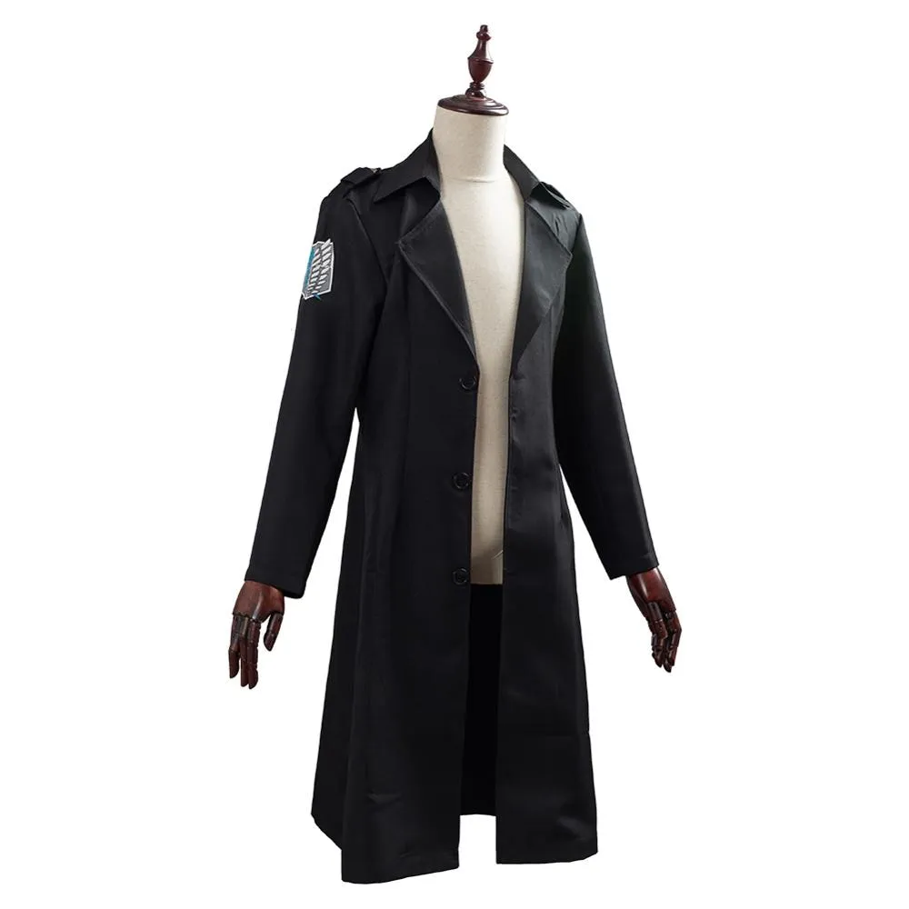 Attack on Titan Levi Rivaille Jacket Cloak Halloween Cosplay Costume Men Women Anime Trench Coat