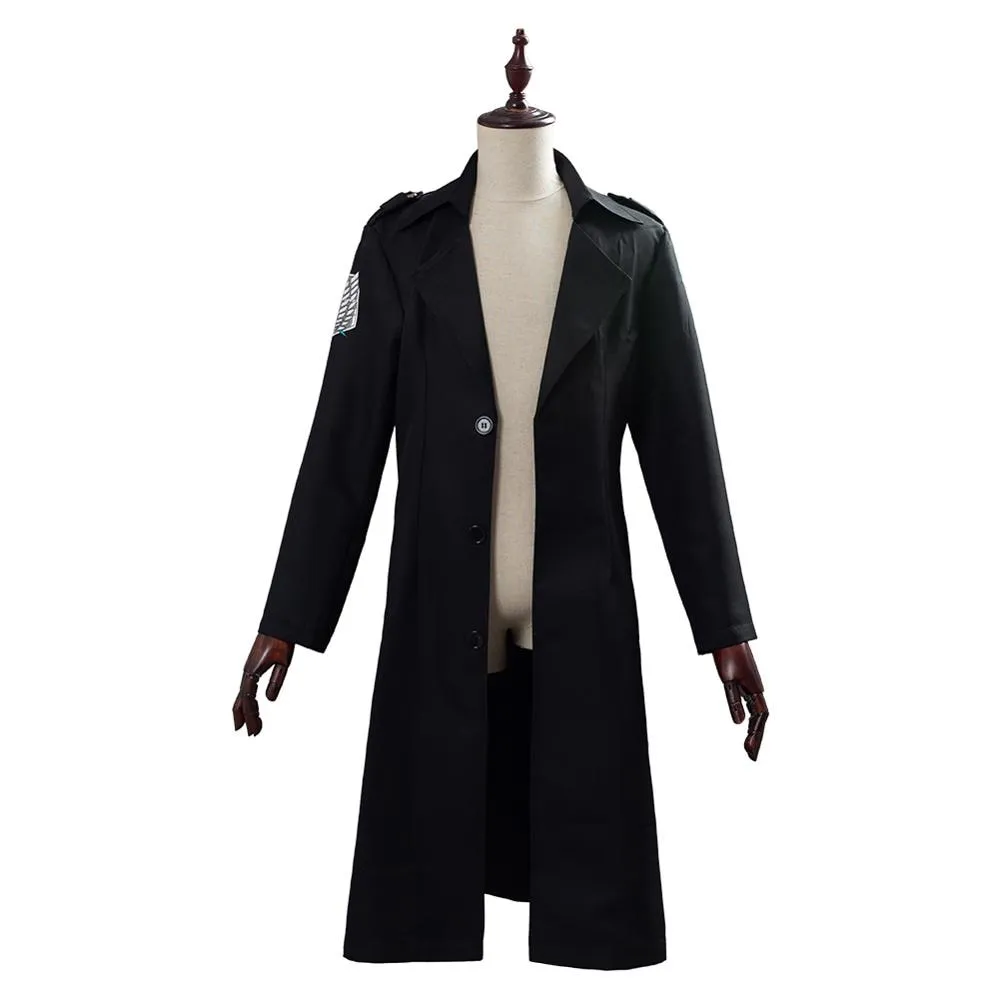 Attack on Titan Levi Rivaille Jacket Cloak Halloween Cosplay Costume Men Women Anime Trench Coat