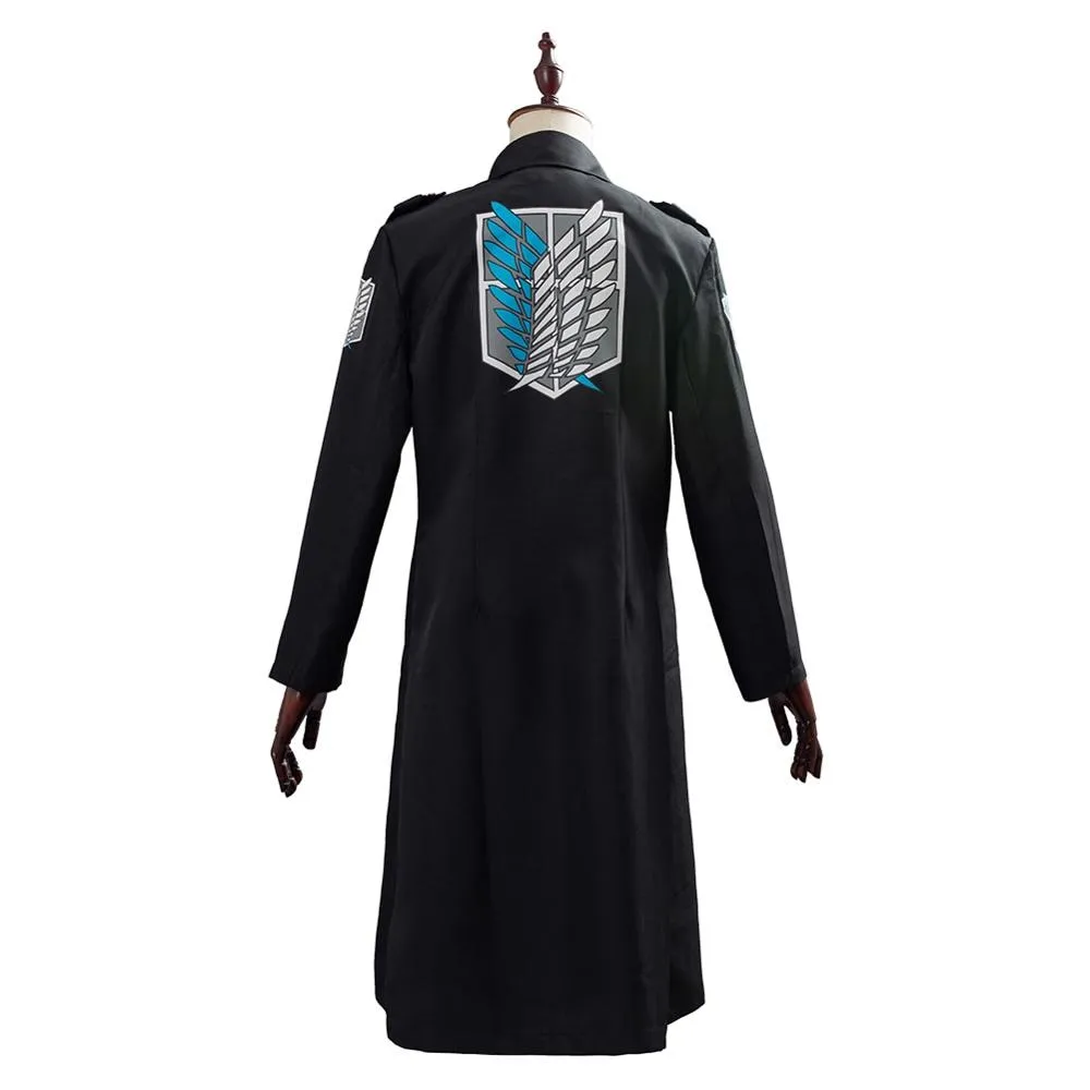 Attack on Titan Levi Rivaille Jacket Cloak Halloween Cosplay Costume Men Women Anime Trench Coat