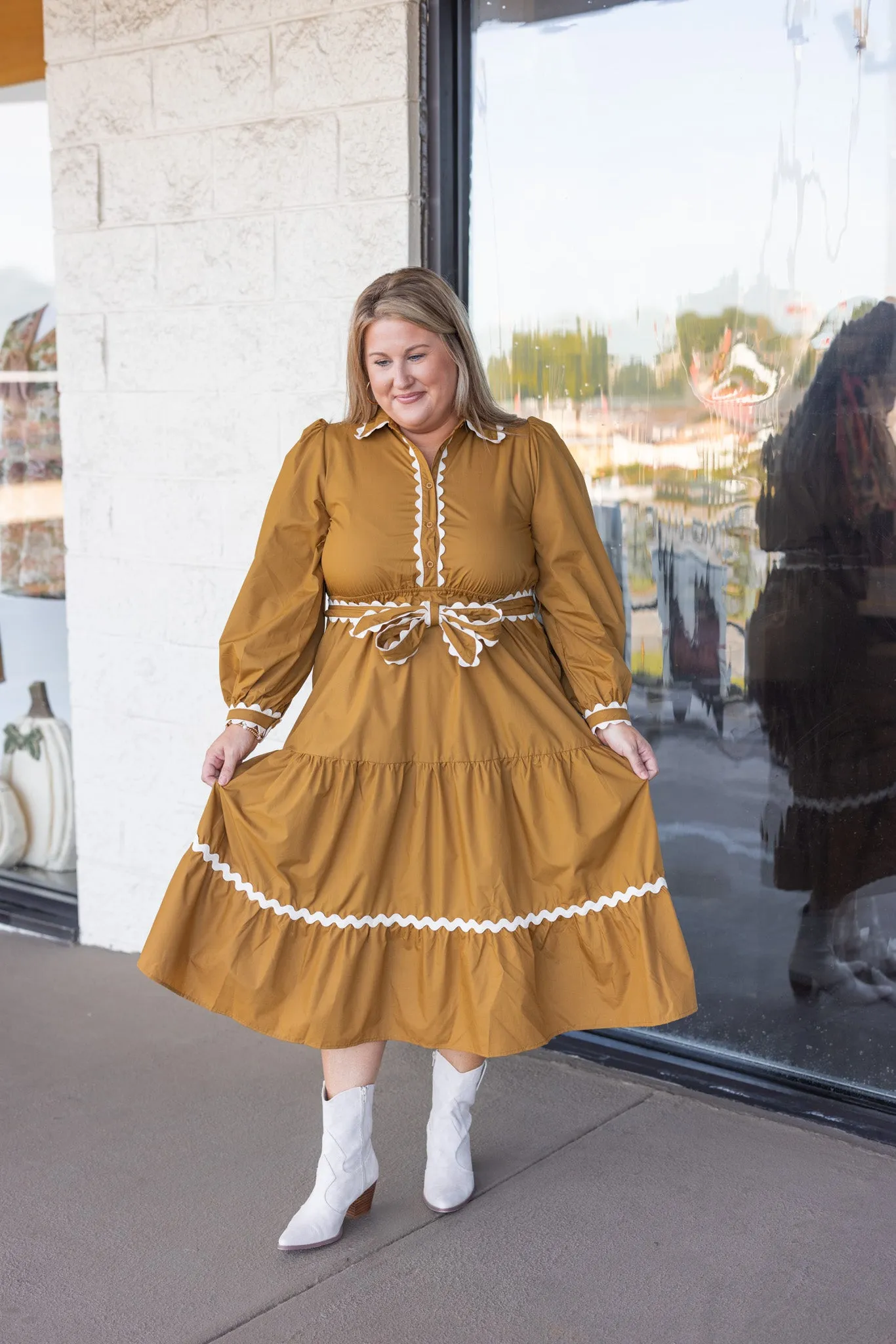 Autumn Design Toffee Midi Dress