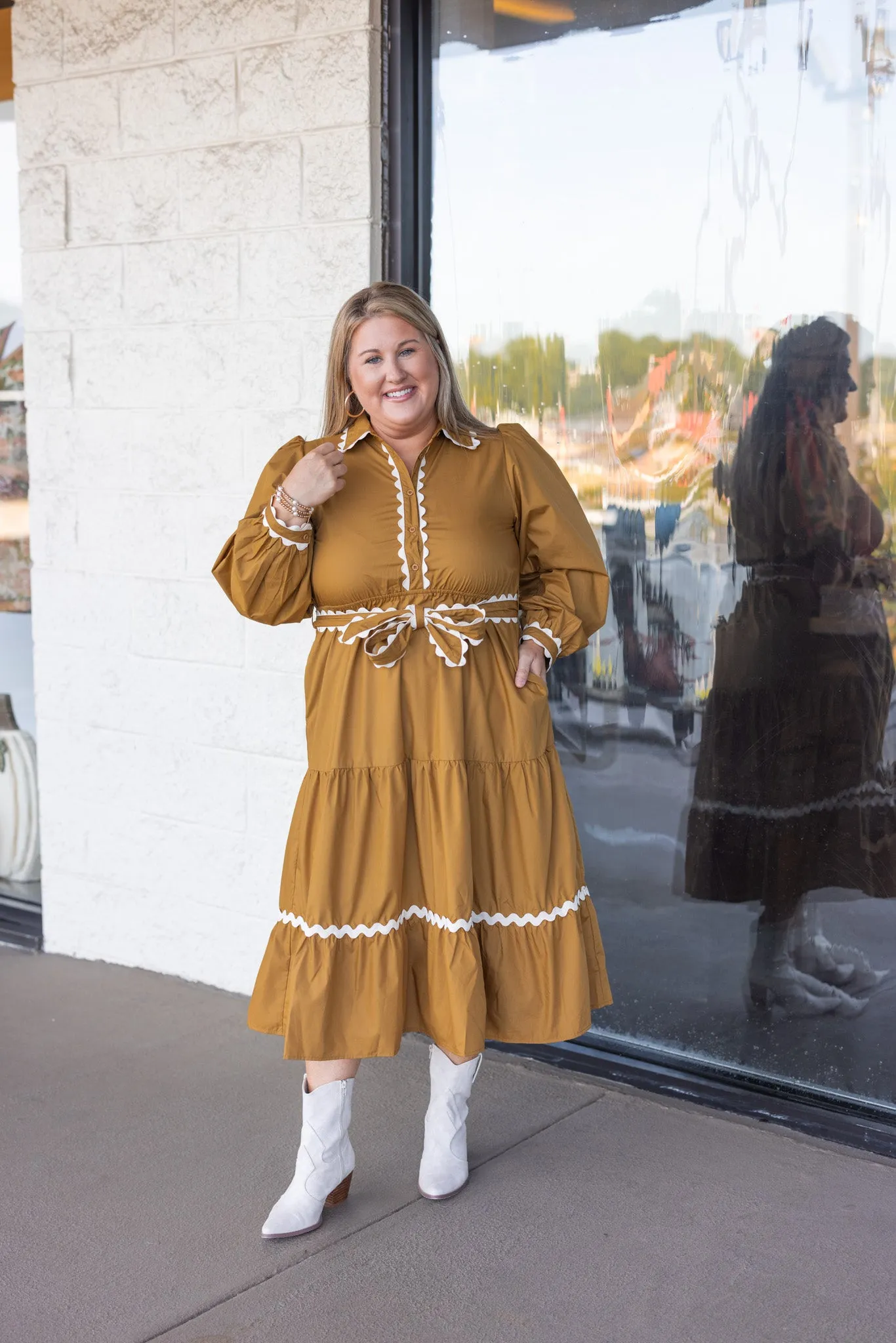 Autumn Design Toffee Midi Dress