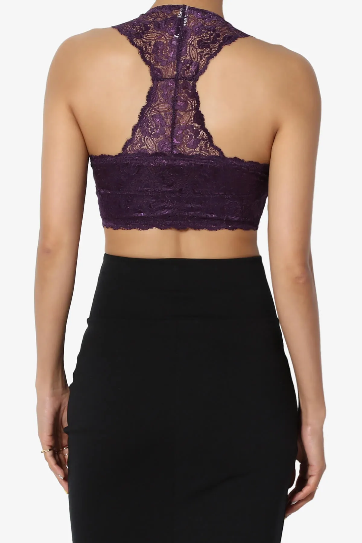 Baja Padded Lace Crop Tank Top PLUS