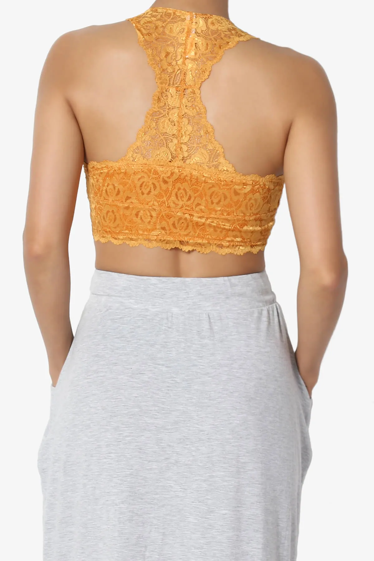 Baja Padded Lace Crop Tank Top PLUS