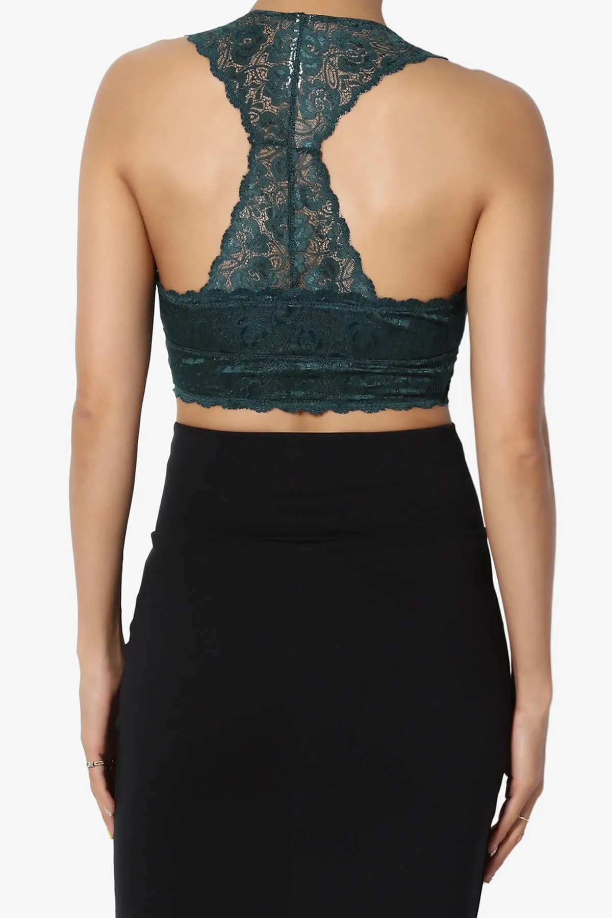 Baja Padded Lace Crop Tank Top PLUS