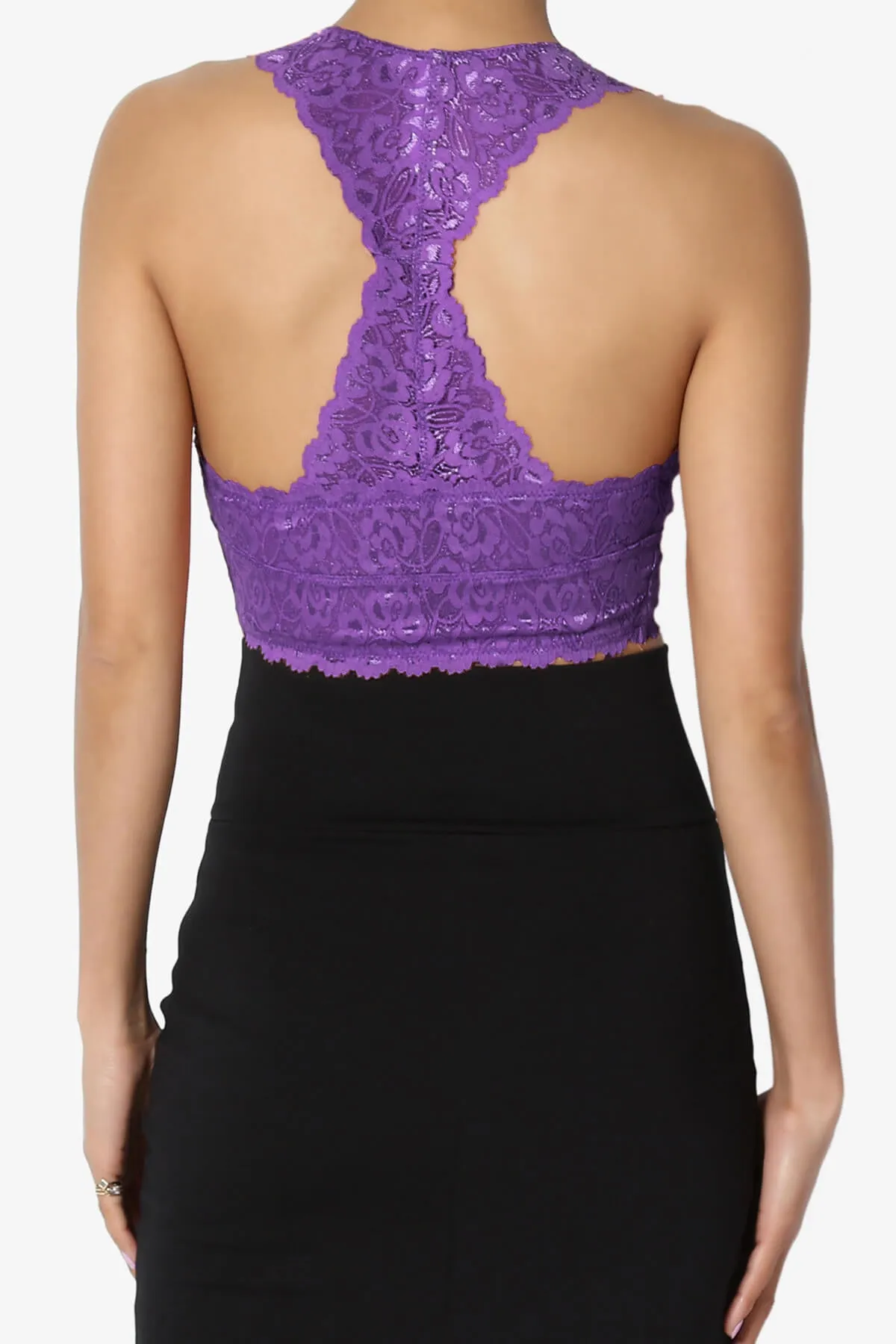 Baja Padded Lace Crop Tank Top PLUS