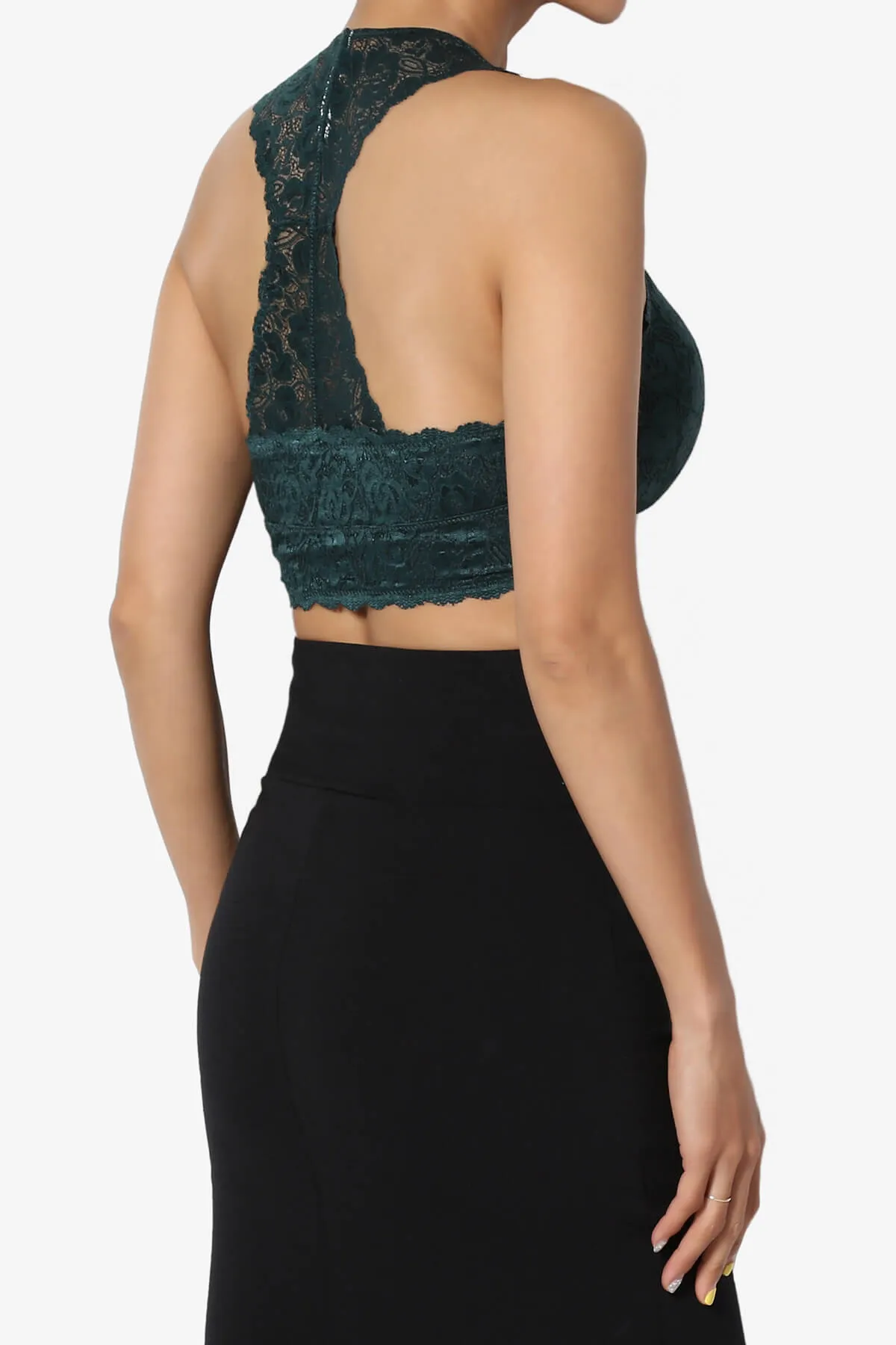 Baja Padded Lace Crop Tank Top PLUS