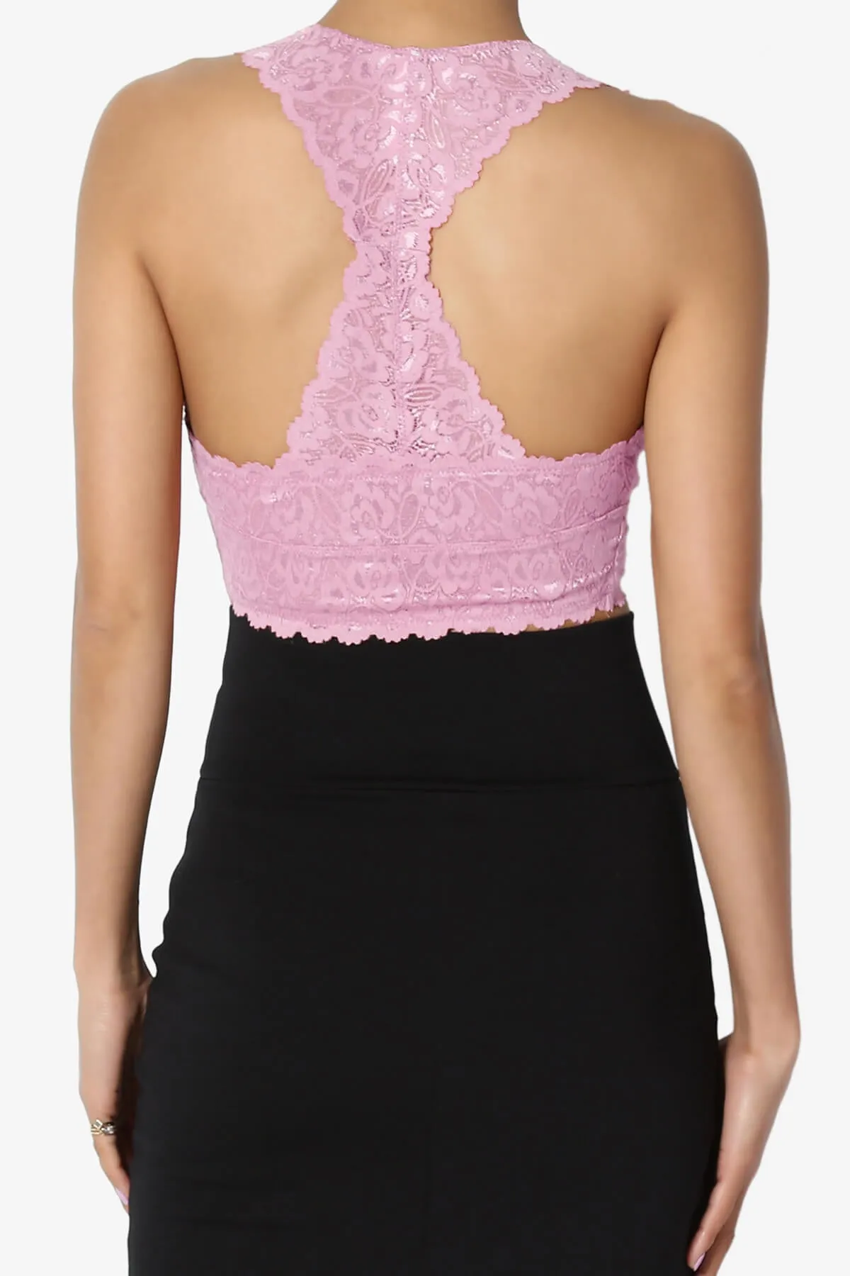 Baja Padded Lace Crop Tank Top PLUS