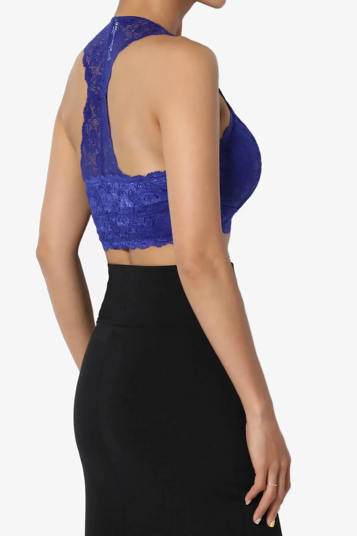 Baja Padded Lace Crop Tank Top PLUS
