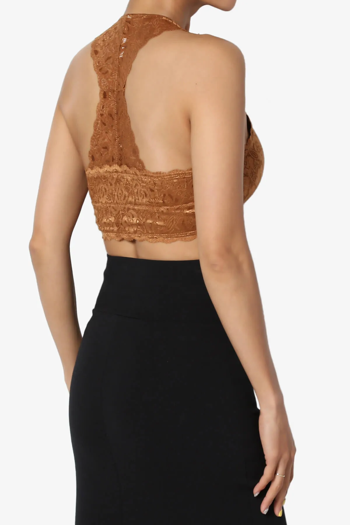 Baja Padded Lace Crop Tank Top PLUS