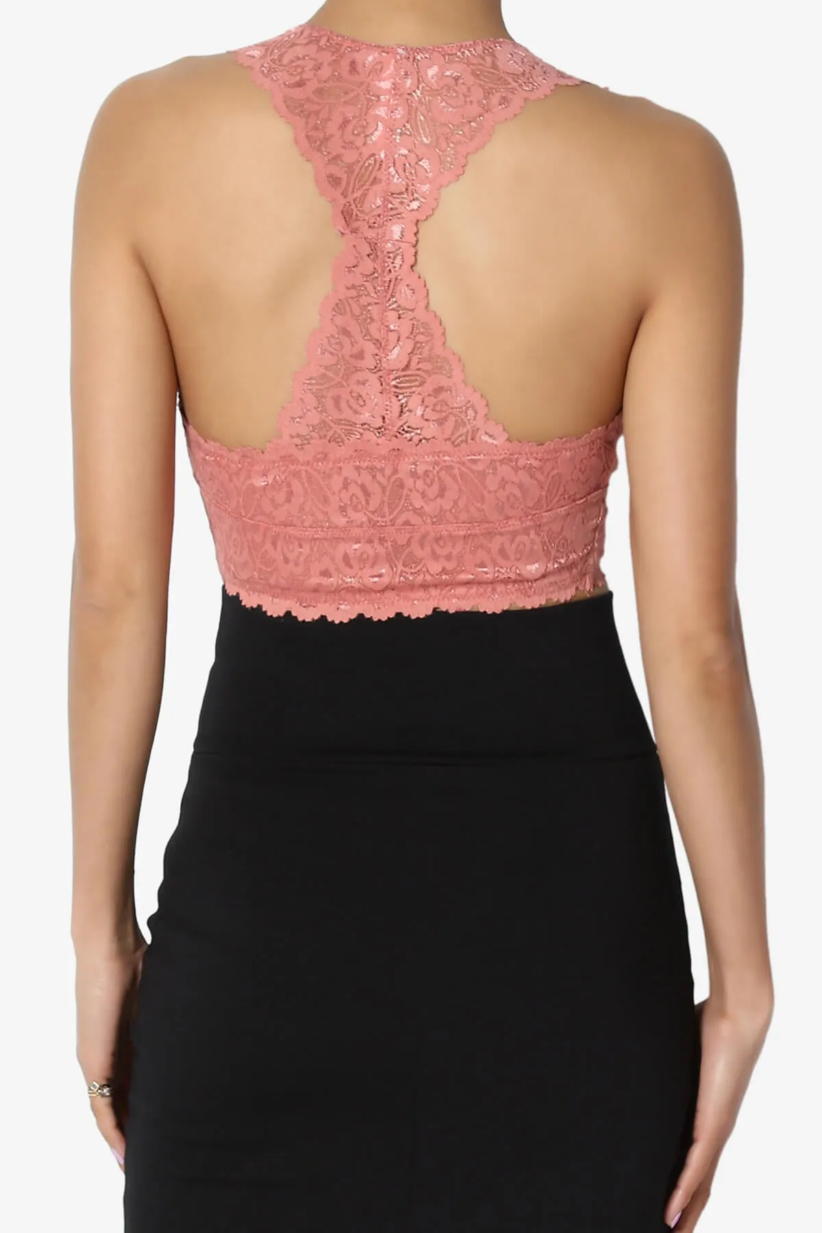 Baja Padded Lace Crop Tank Top PLUS