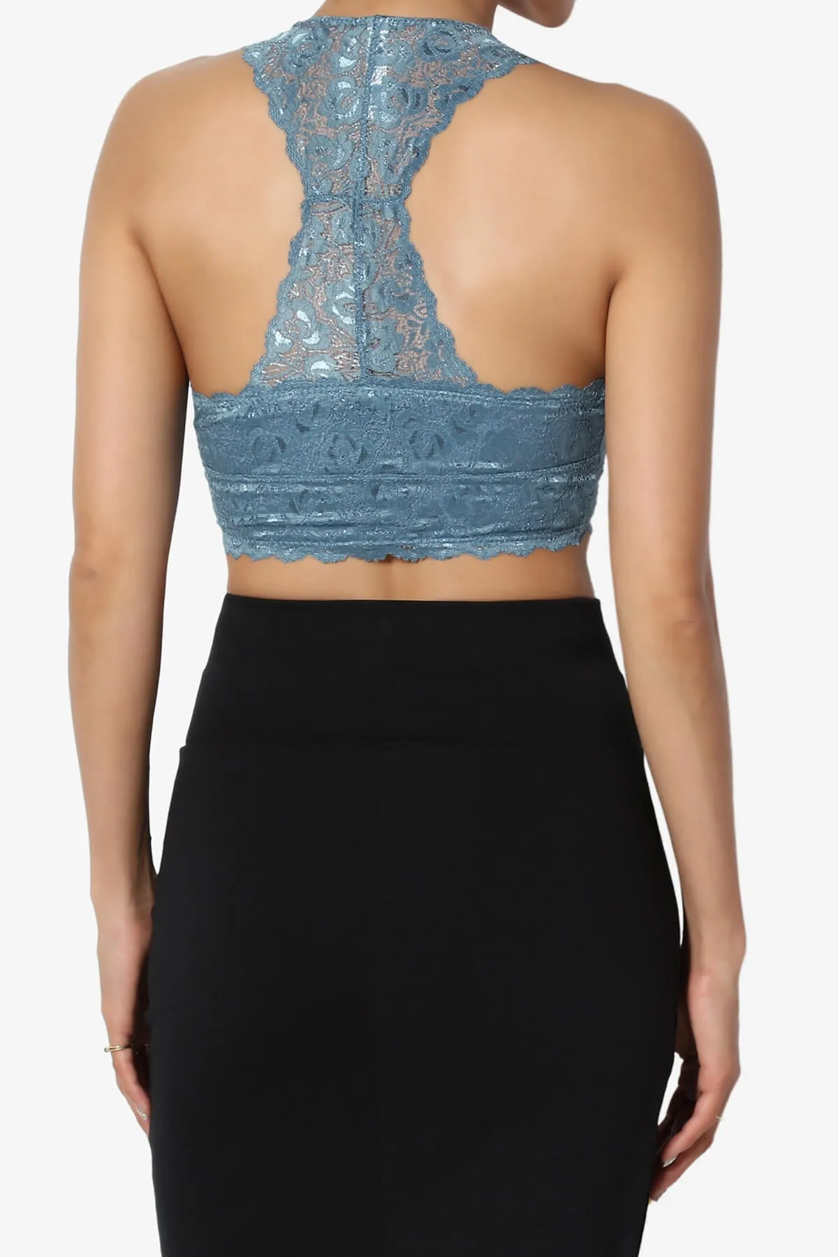Baja Padded Lace Crop Tank Top PLUS
