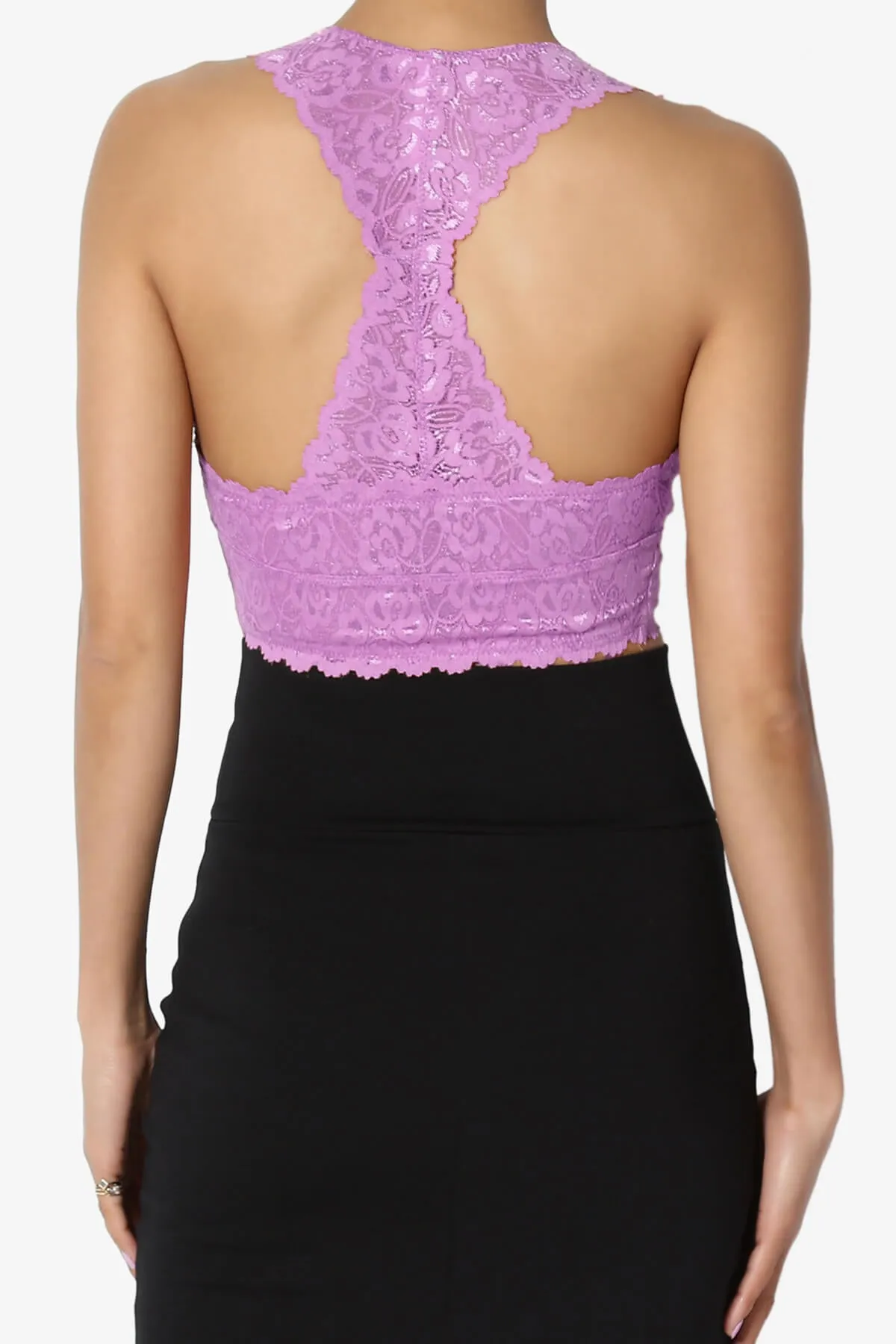 Baja Padded Lace Crop Tank Top PLUS