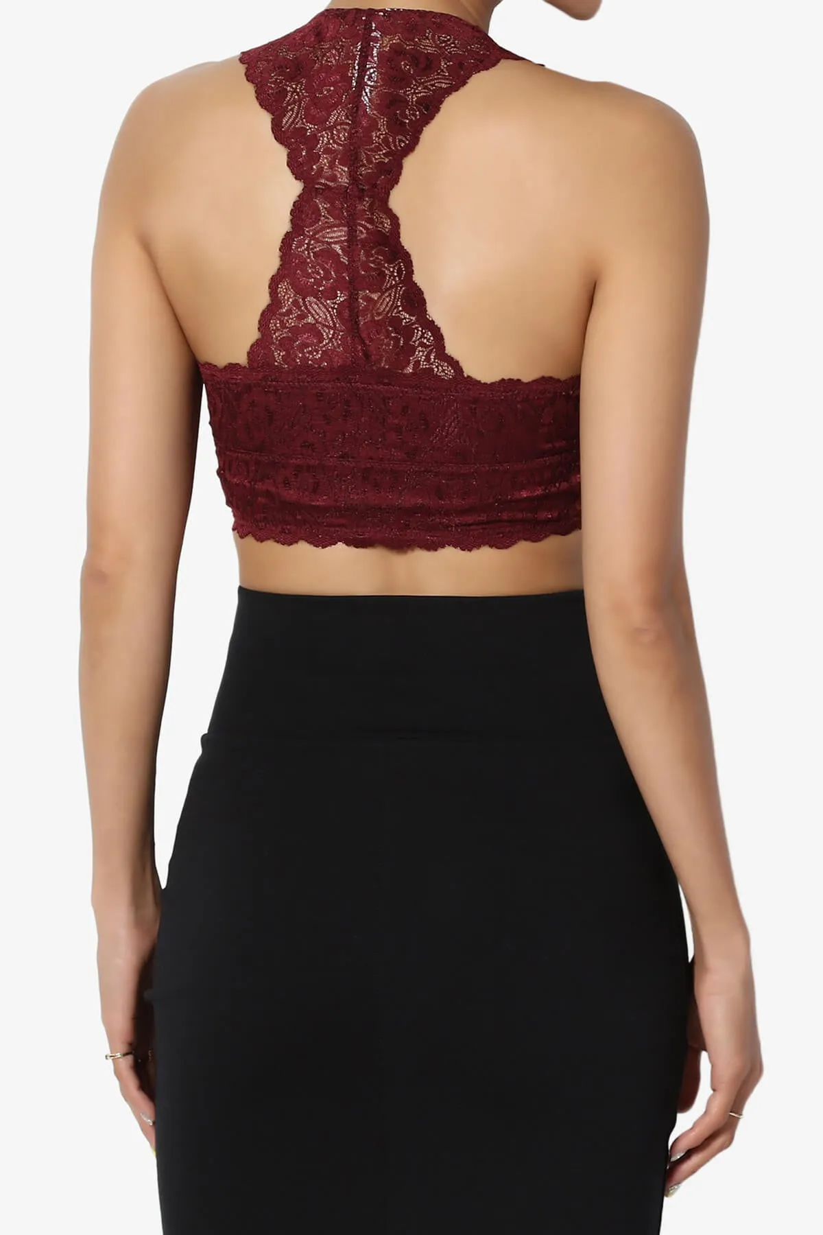Baja Padded Lace Crop Tank Top PLUS