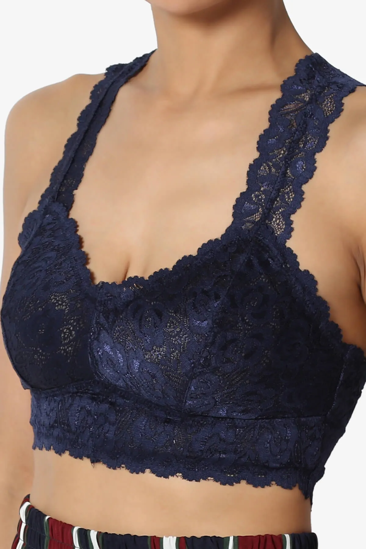 Baja Padded Lace Crop Tank Top PLUS