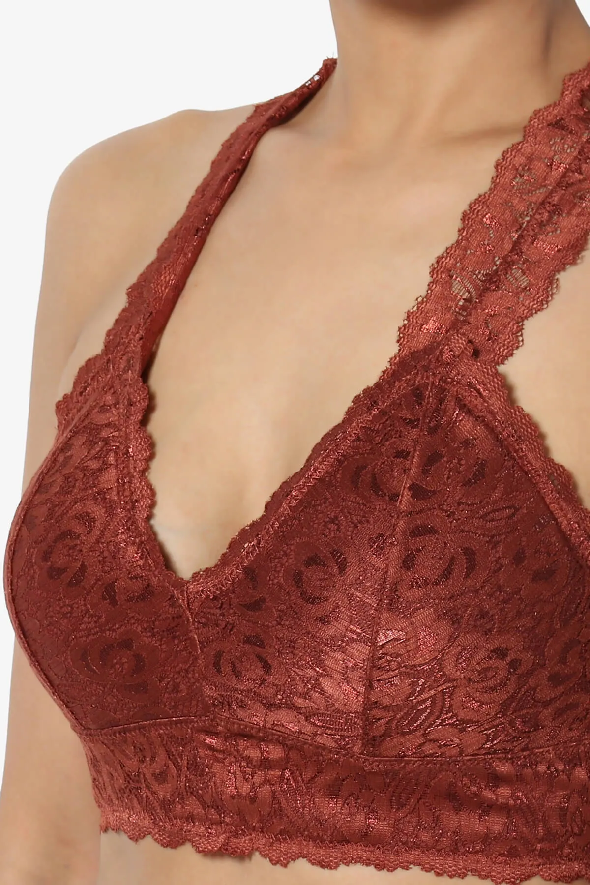 Baja Padded Lace Crop Tank Top PLUS