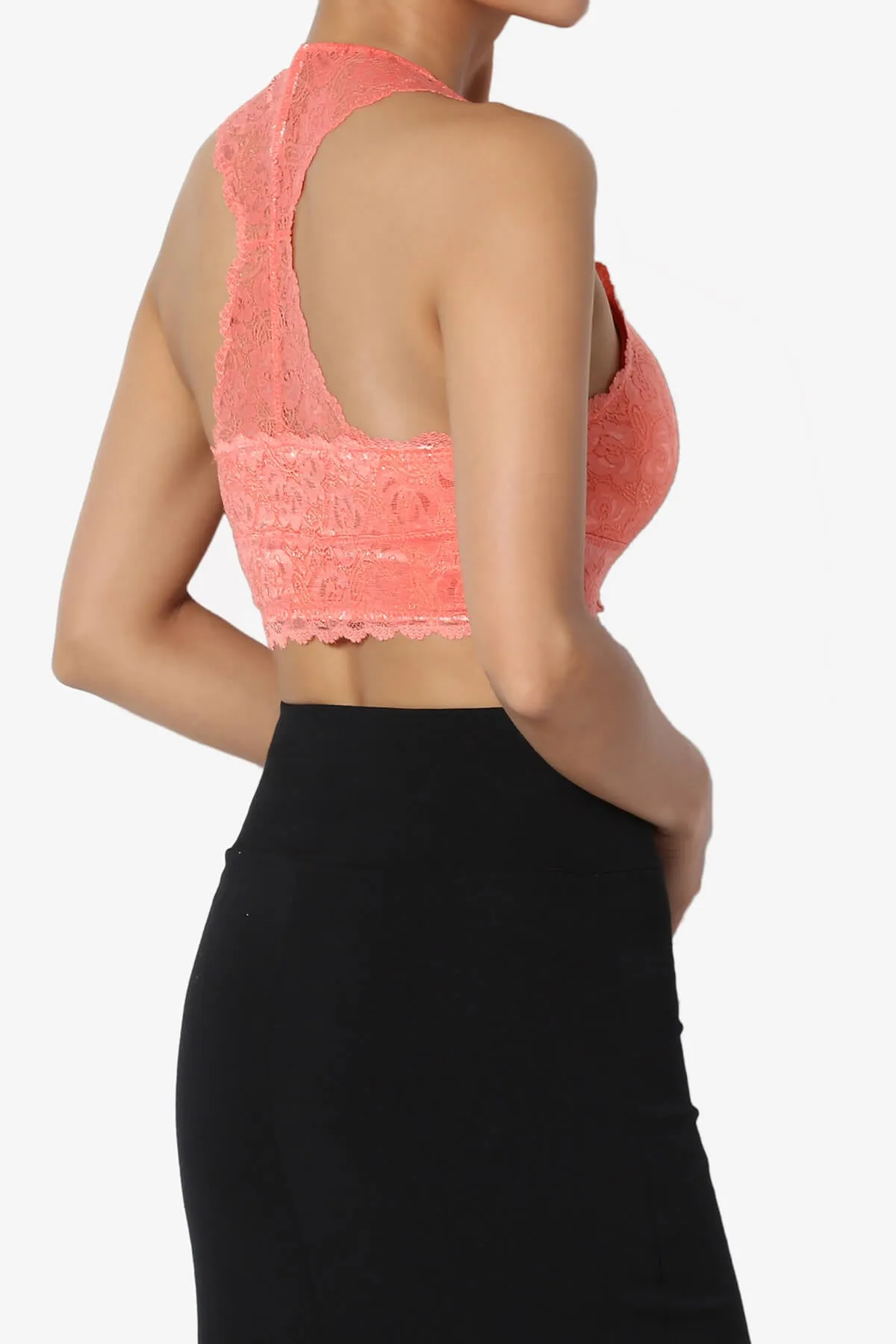 Baja Padded Lace Crop Tank Top PLUS