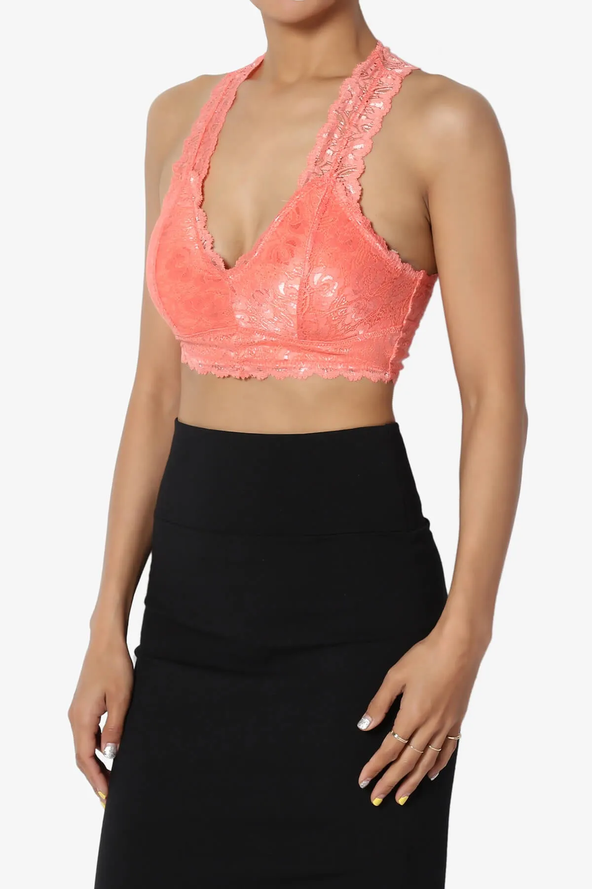Baja Padded Lace Crop Tank Top PLUS