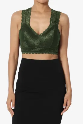 Baja Padded Lace Crop Tank Top PLUS