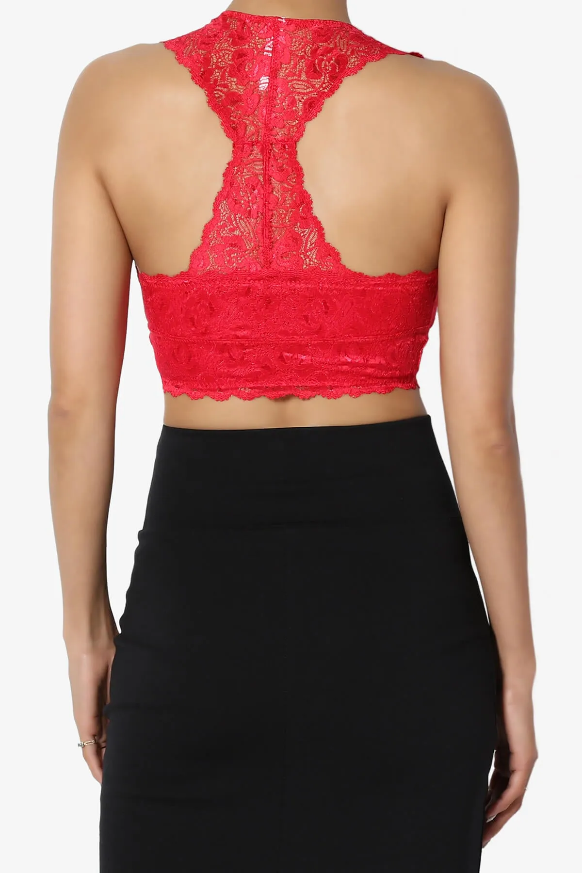 Baja Padded Lace Crop Tank Top PLUS