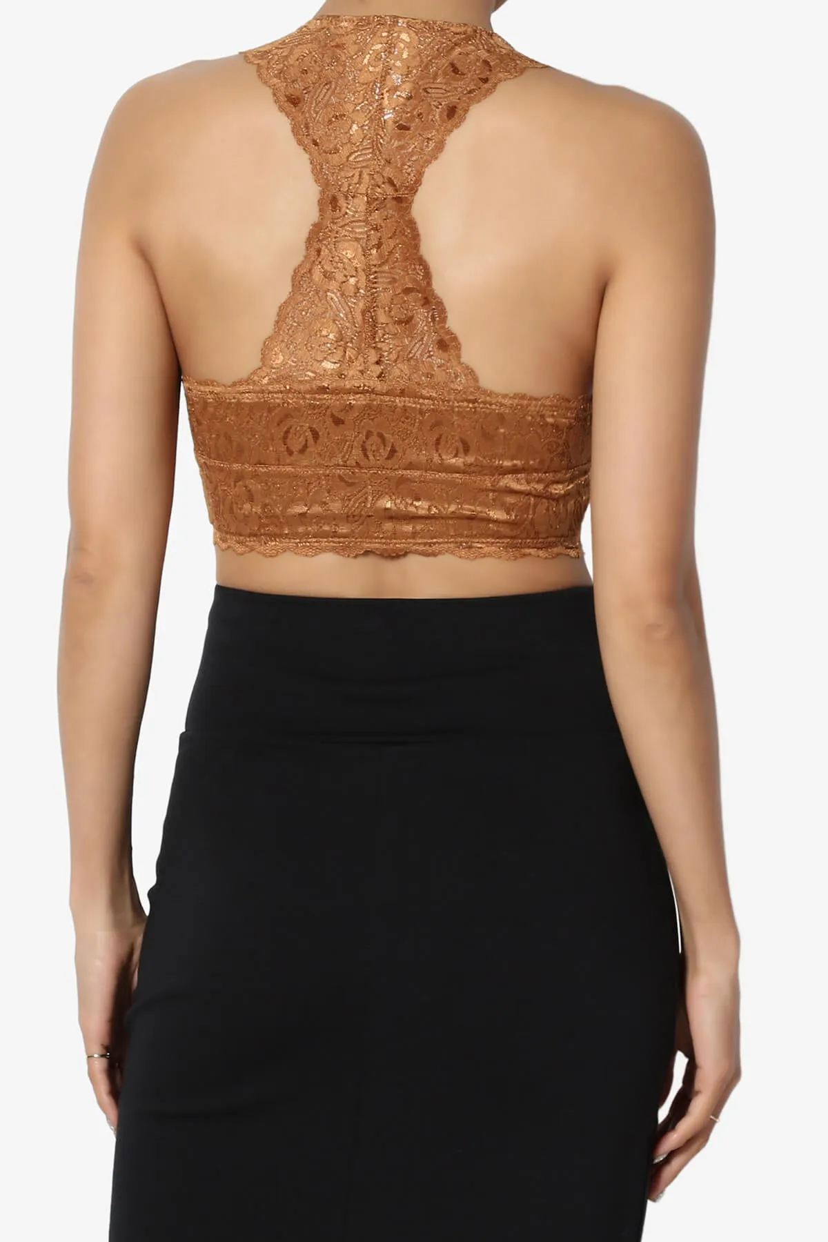 Baja Padded Lace Crop Tank Top PLUS