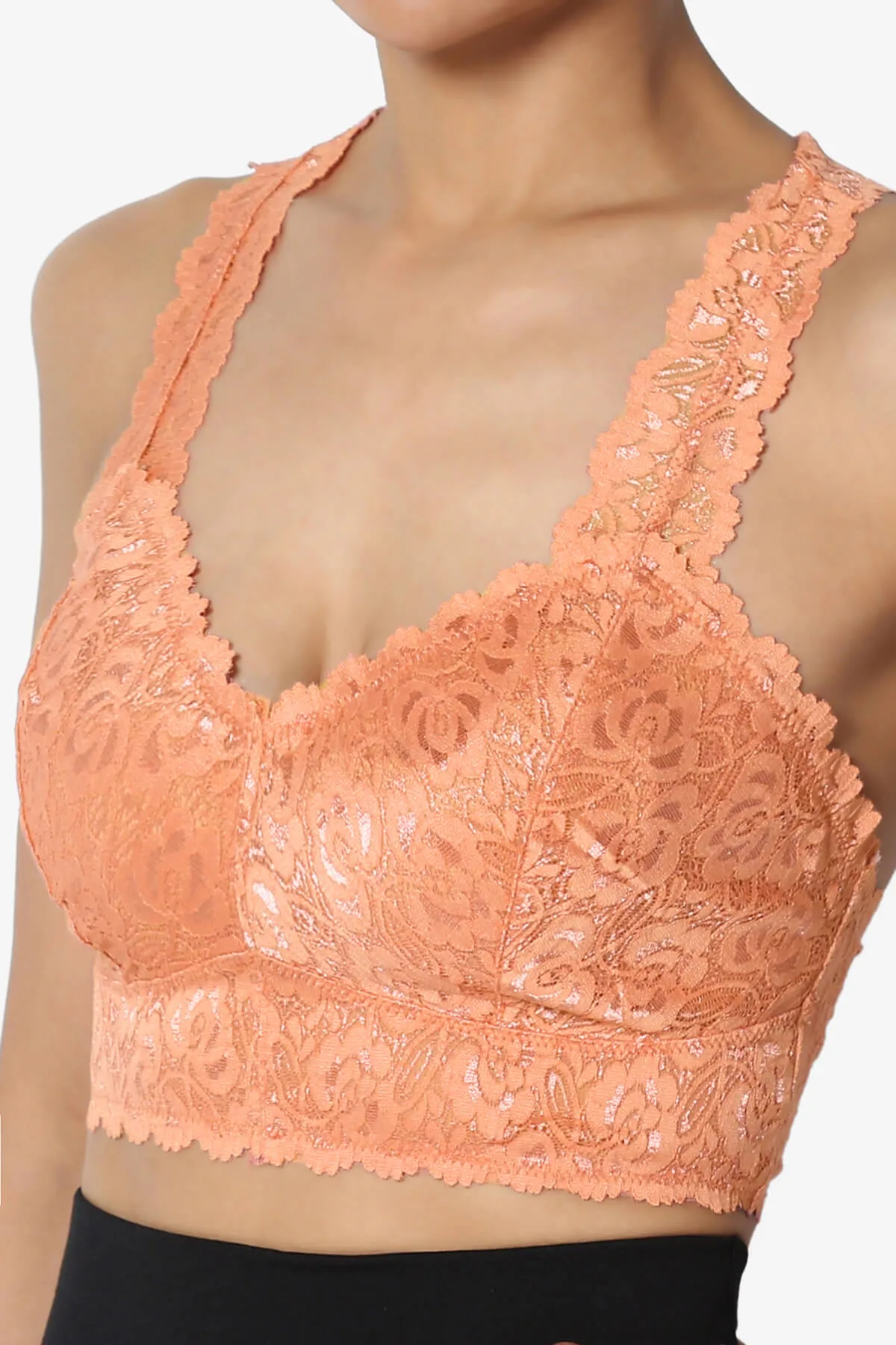Baja Padded Lace Crop Tank Top PLUS