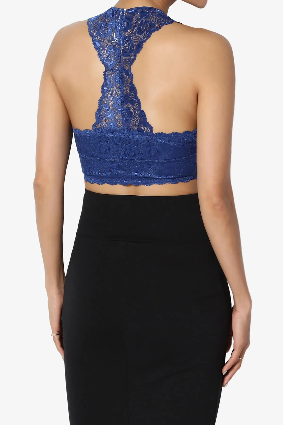 Baja Padded Lace Crop Tank Top PLUS