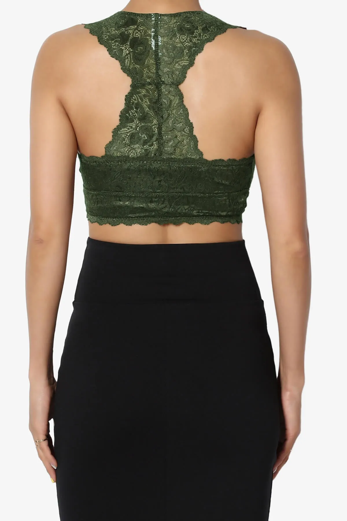 Baja Padded Lace Crop Tank Top PLUS